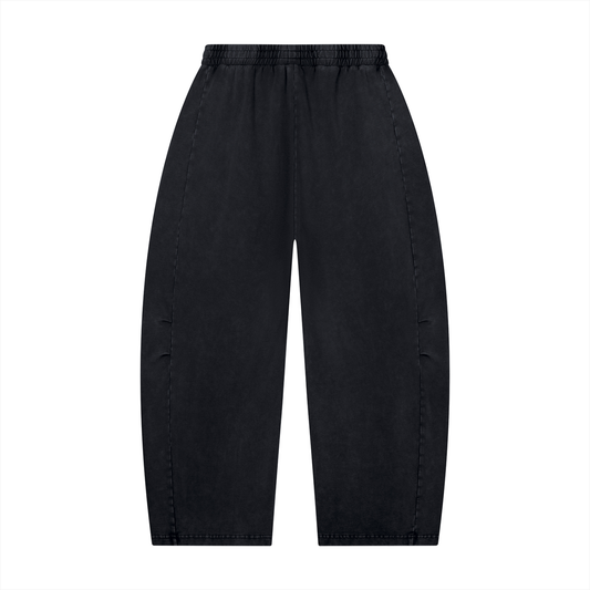 Simple - Mineral Wash Barrel Leg Pants