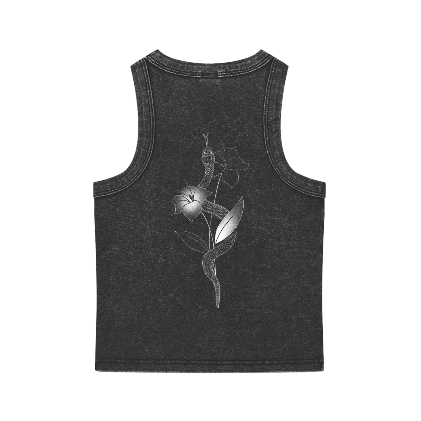 Snake And Lilies - Washed Singlet