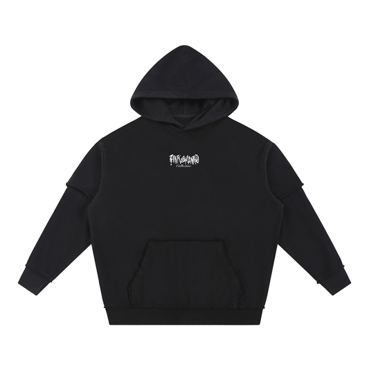 Sunflower - Snow Washed Raw Edge Double Layered Hoodie