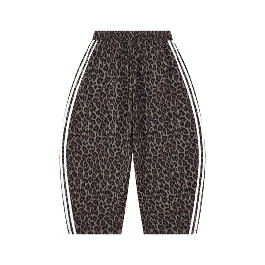 Graffiti - Unisex Leopard Barrel Leg Sweatpants