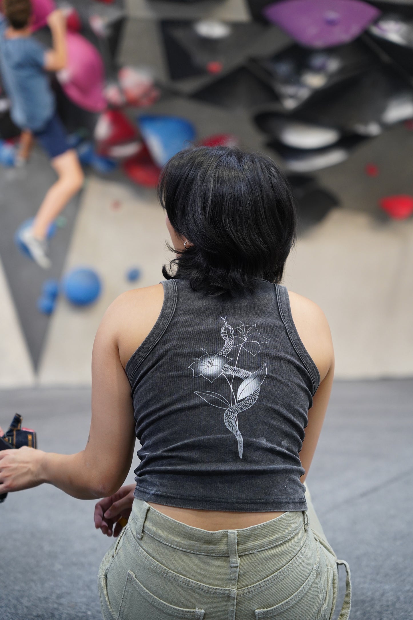 Snake And Lilies - Washed Singlet