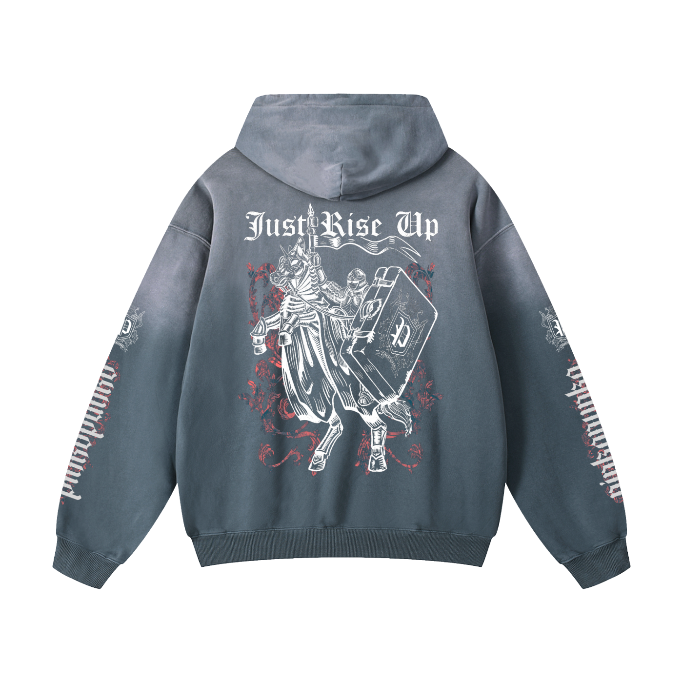 Just Rise Up - Heavyweight Sunfade Oversized Hoodie