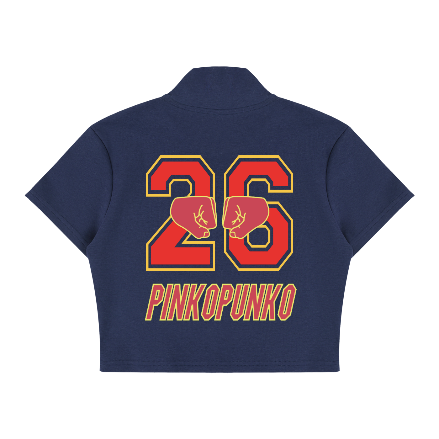 Ganba - Cropped Full Zip T-Shirt