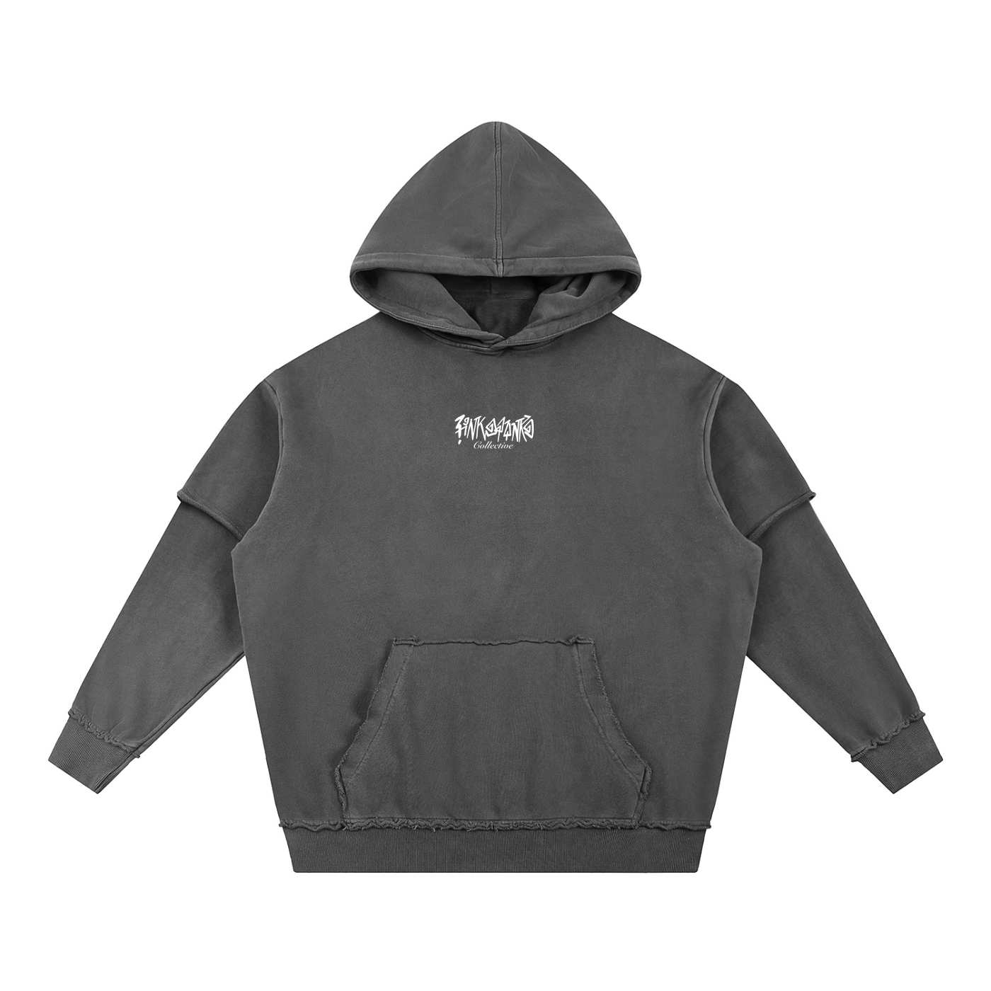 Sunflower - Snow Washed Raw Edge Double Layered Hoodie
