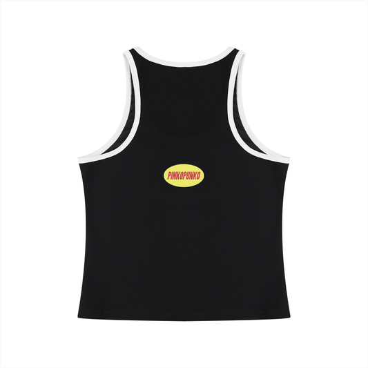 Ganba - Color Block Cropped Tank Top