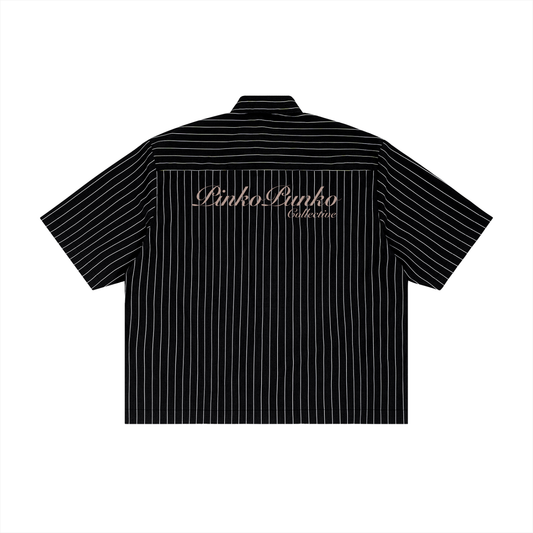 Performative Climber's Uniform - Striped Boxy Button-Up Shirt