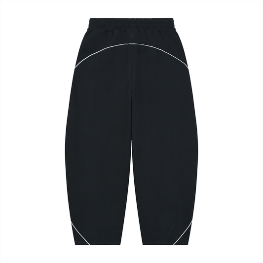 Iconic - Unisex Piping Fleece Barrel Leg Sweatpants