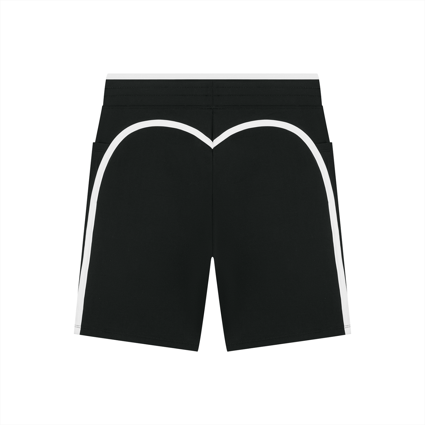 26 Essential - Drawstring High Rise Color Block Legging Shorts