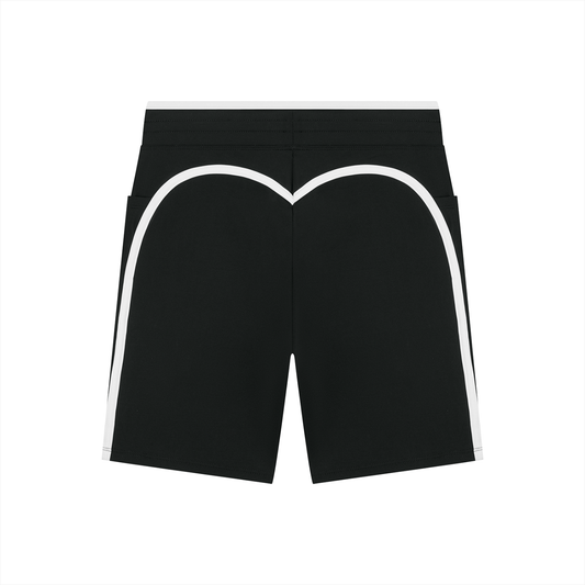 26 Essential - Drawstring High Rise Color Block Legging Shorts
