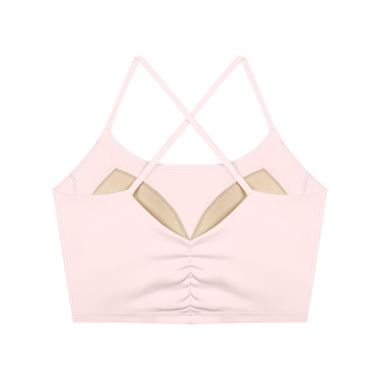 26 Essential - Women's Ruched Cropped Tank Top