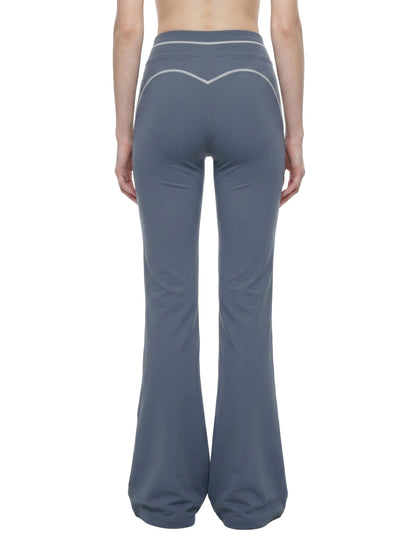 26 Essential - High Rise Topstitching Flared Leggings