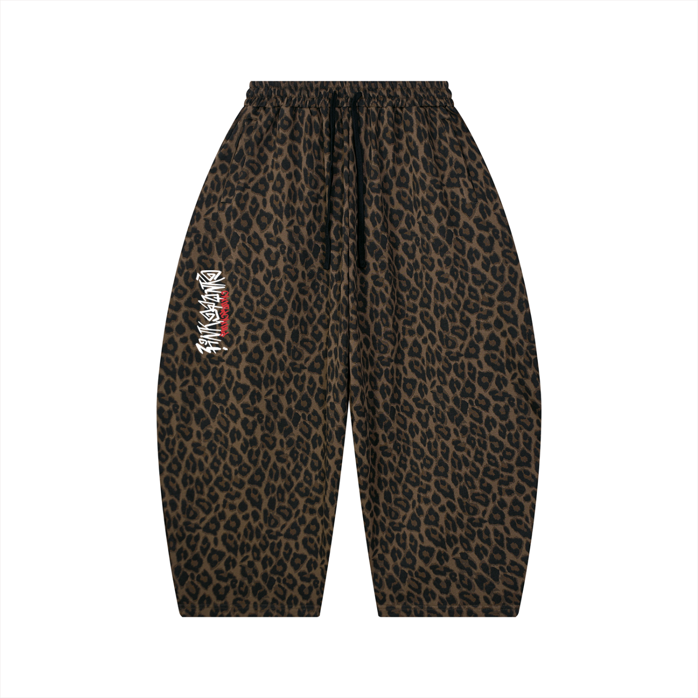 Graffiti - Unisex Leopard Barrel Leg Sweatpants