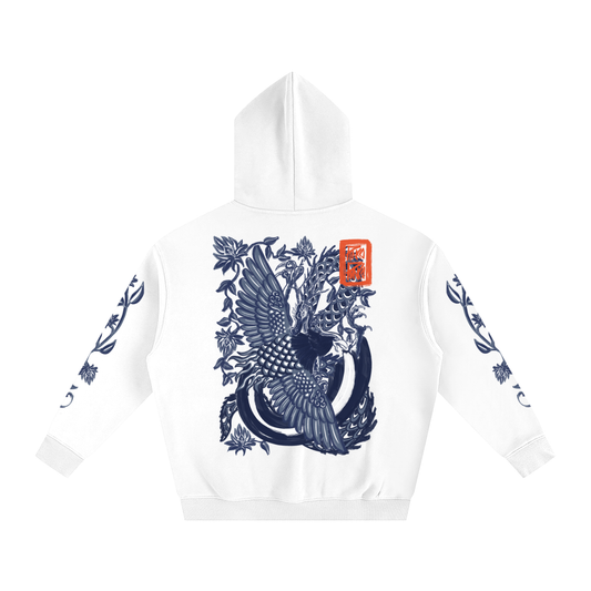 Phoenix and Dragon (Chinese Pottery) - Oversized Hoodie
