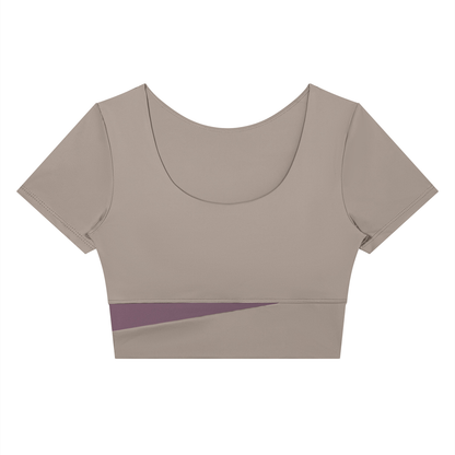 26 Essential - Women's Panelled Crop T-Shirt