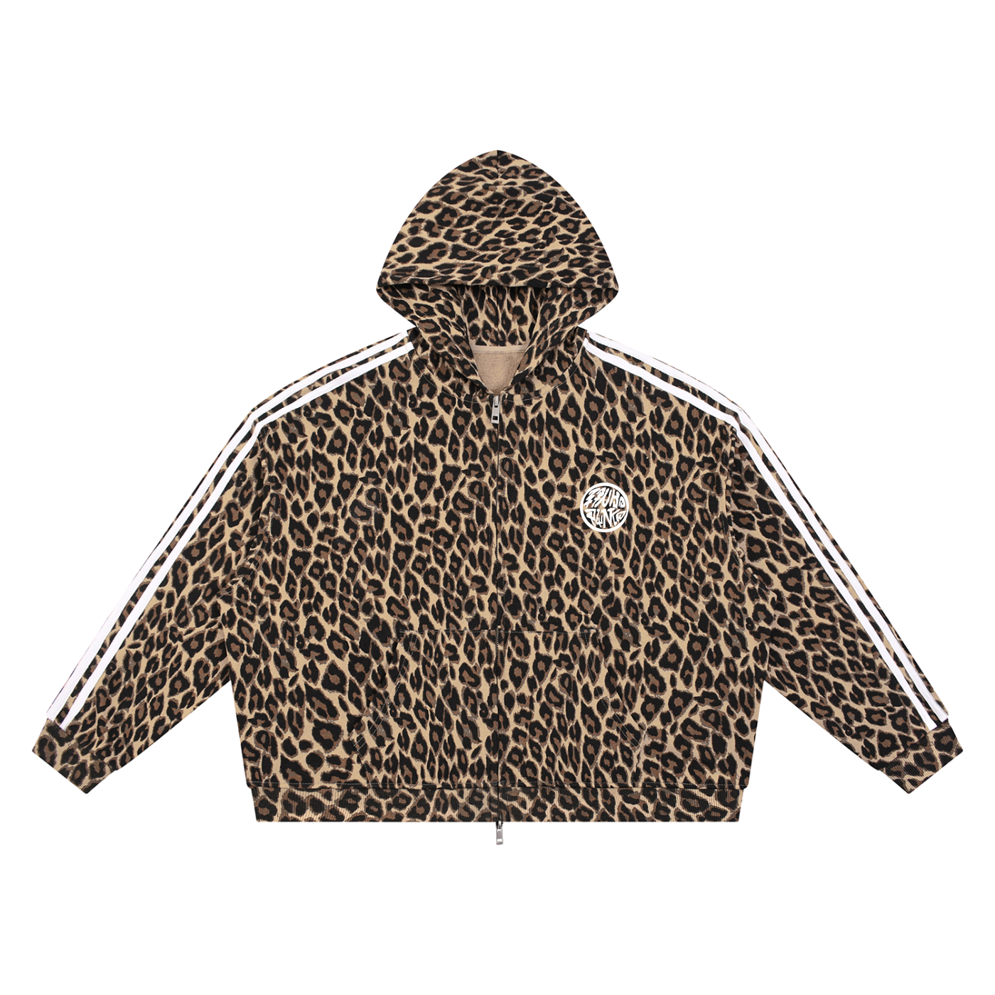 Graffiti - Unisex Leopard Full Zip Hoodie