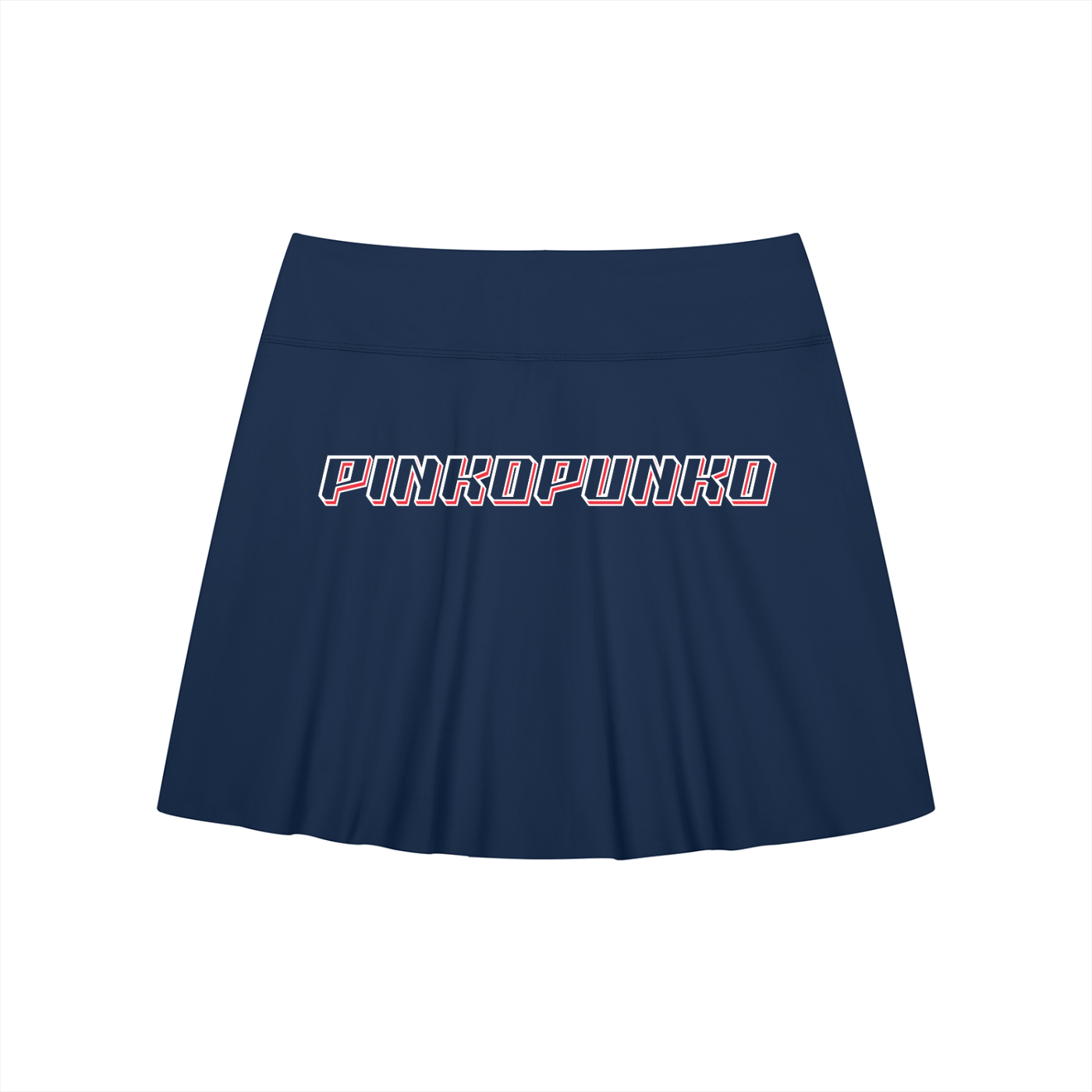 26A-Line Contrast Panel Slit Skort