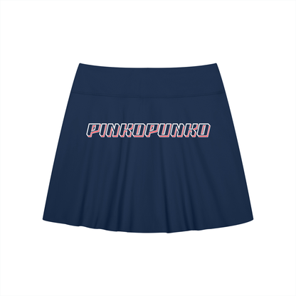 26A-Line Contrast Panel Slit Skort