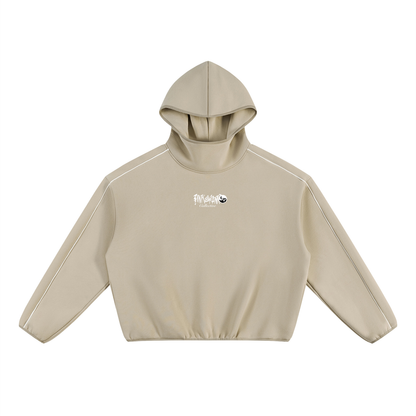 Pin and Pang - Boxy Piping Fleece Hoodie