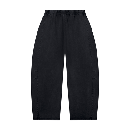 Simple - Mineral Wash Barrel Leg Pants