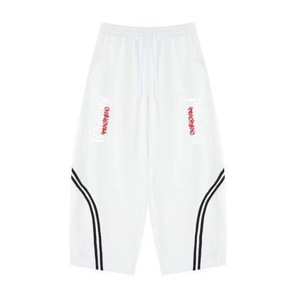 Graffiti - Wide Leg Piping Sweatpants