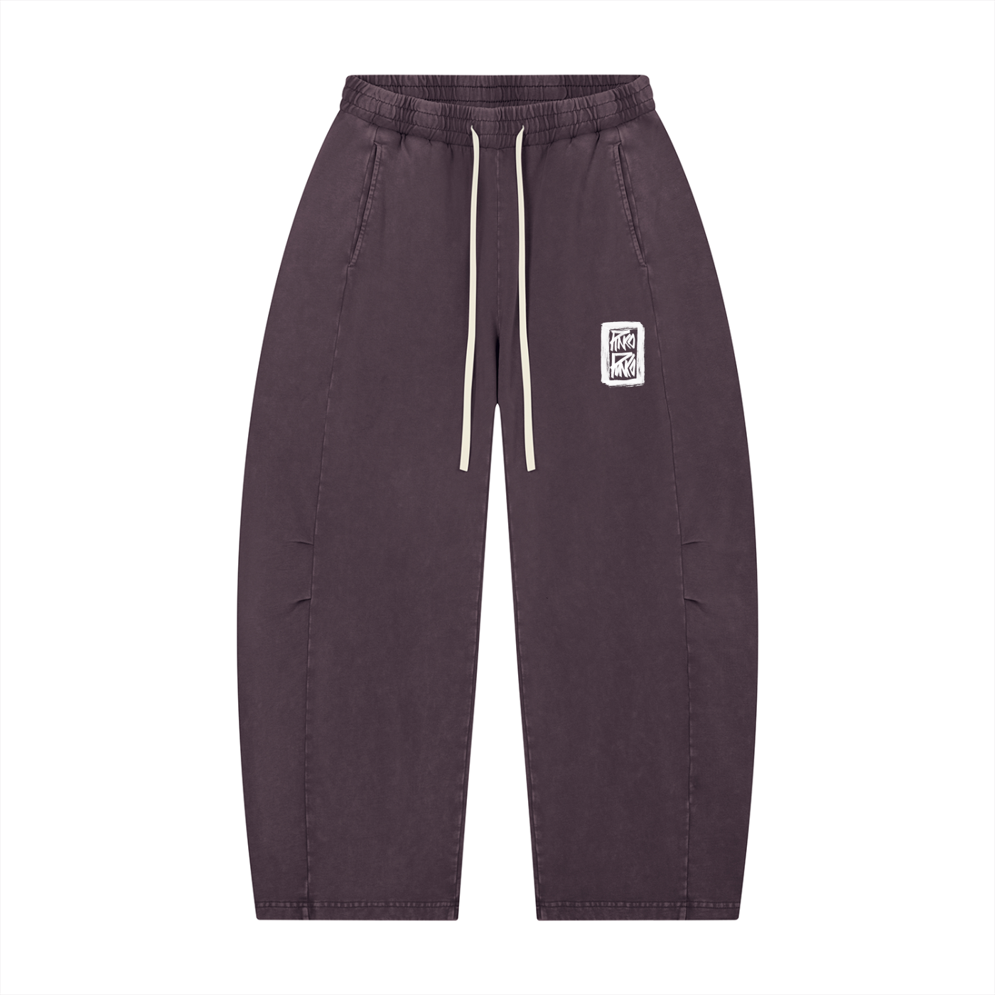 Simple - Mineral Wash Barrel Leg Pants