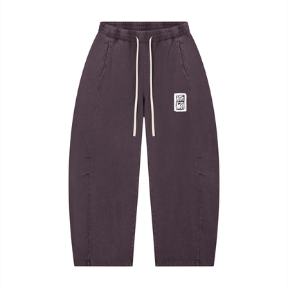 Simple - Mineral Wash Barrel Leg Pants