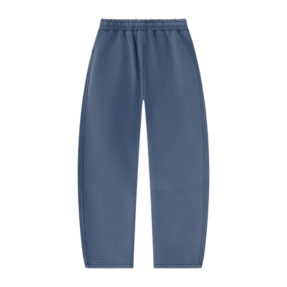 Pin and Pang - Unisex Vintage Wash Barrel Leg Fleece Sweatpants