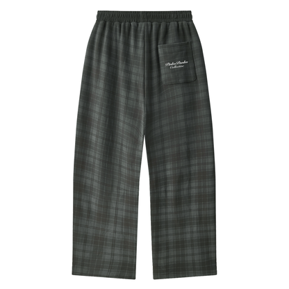 Unisex Plaid Straight Leg Pants