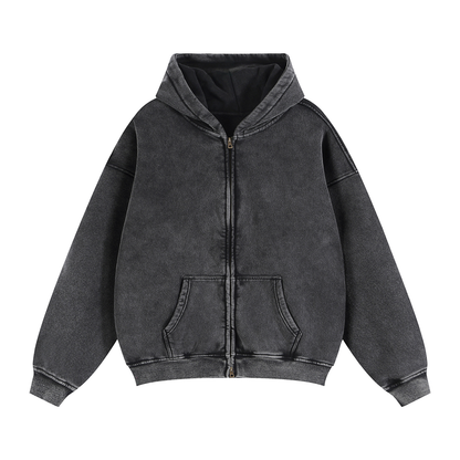 Angels Helper - Zip-Through Boxy Fleece Hoodie