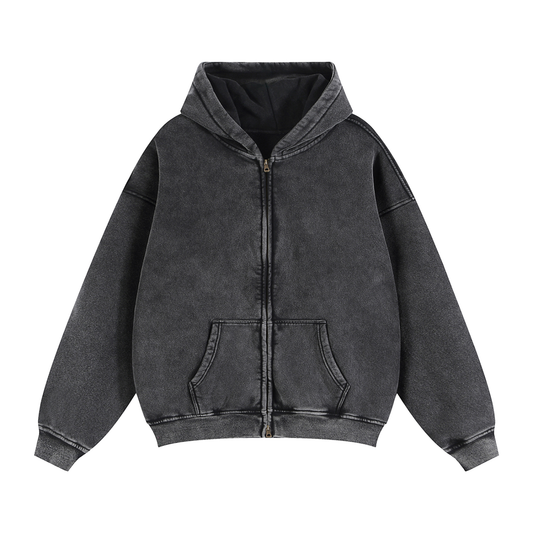 Angels Helper - Zip-Through Boxy Fleece Hoodie