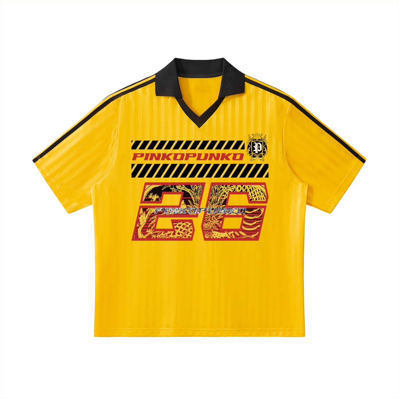 Problems Comp - Contrast Collar Striped Jersey