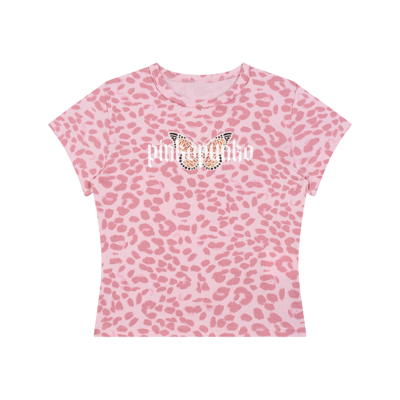 Butterfly - Women’s Leopard Crop T-Shirt