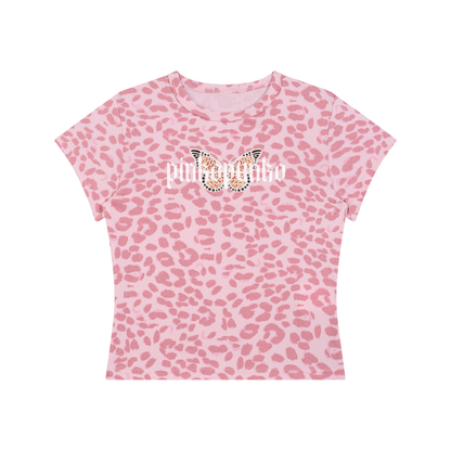 Butterfly - Women’s Leopard Crop T-Shirt