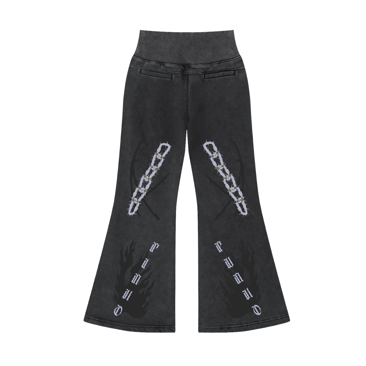 CyberSigil - Vintage Washed Flared Pants