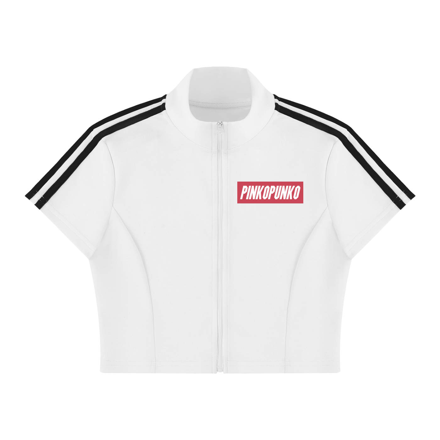 Ganba - Cropped Full Zip T-Shirt