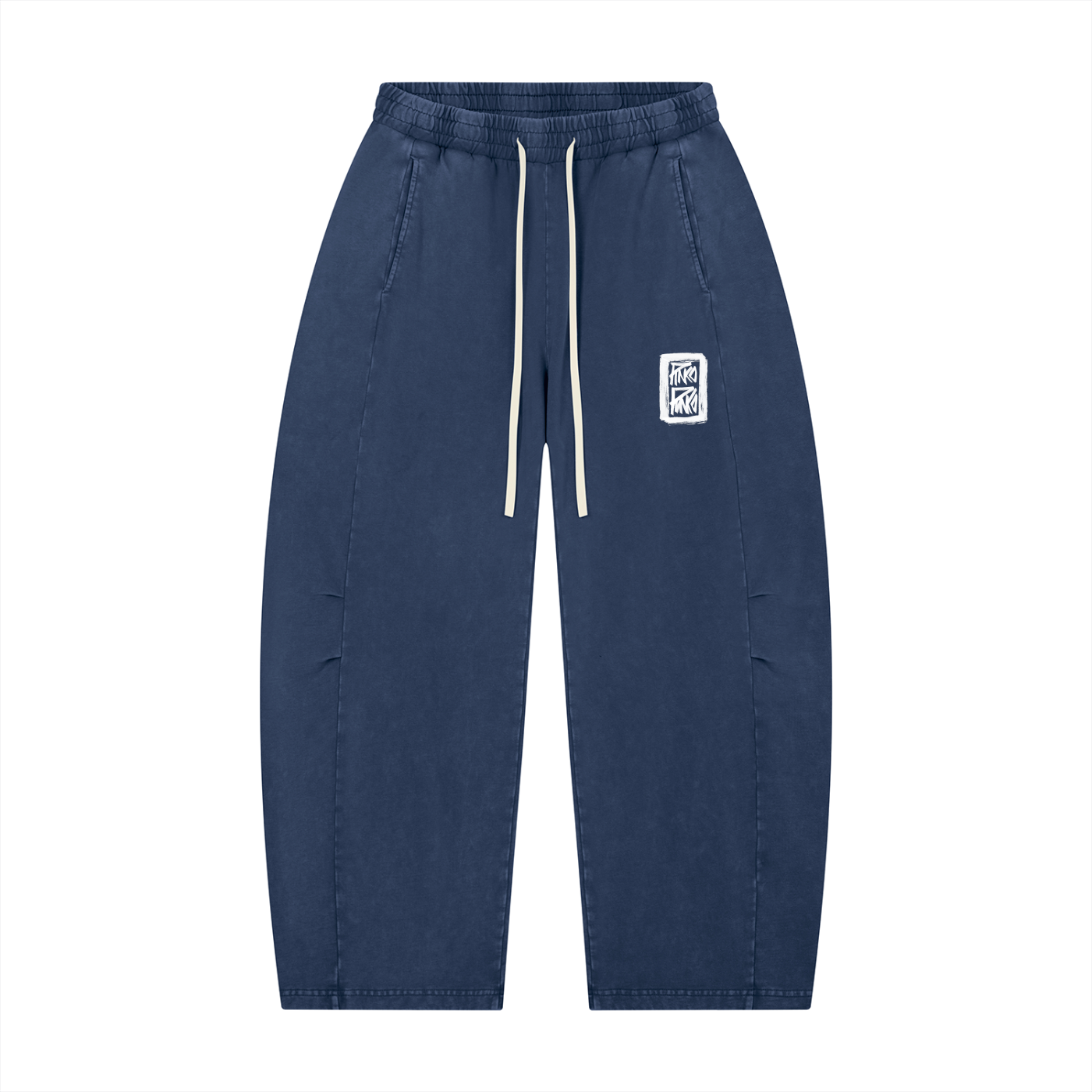 Simple - Mineral Wash Barrel Leg Pants
