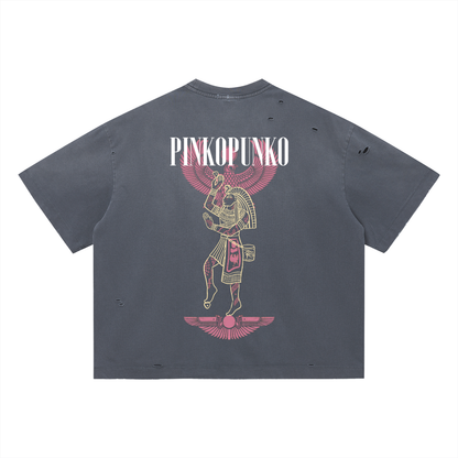 Ancient Slabology - Vintage Washed Distressed Boxy Oversized T-Shirt