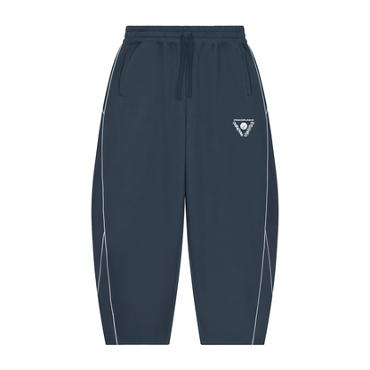Iconic - Unisex Piping Fleece Barrel Leg Sweatpants