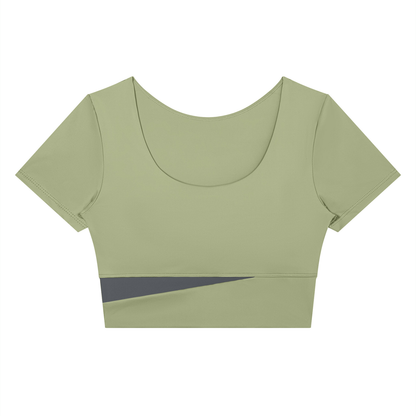 26 Essential - Women's Panelled Crop T-Shirt