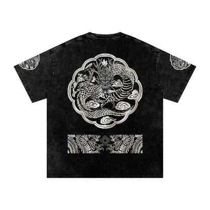 Royal Dragon Hanbok - Washed Oversized Tee