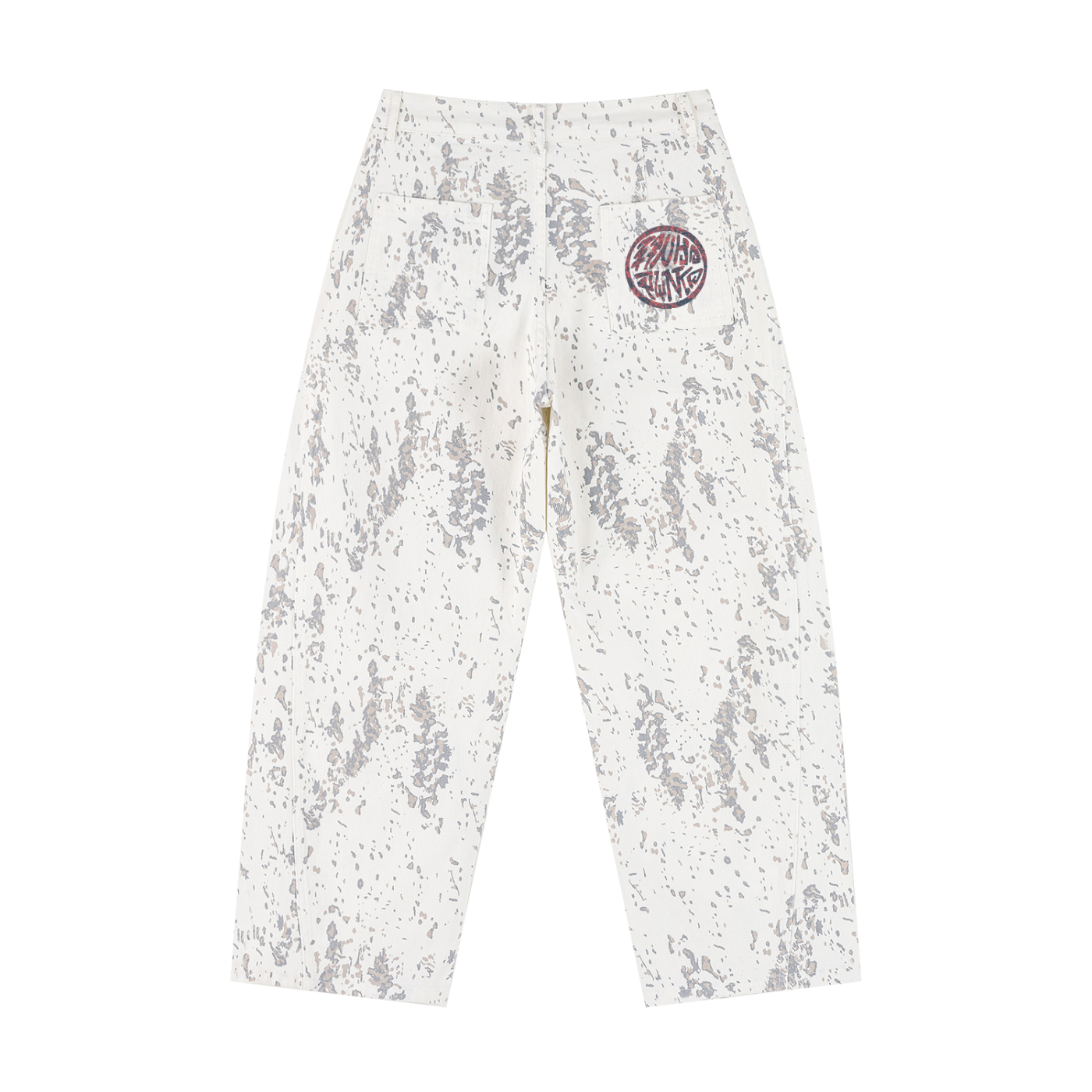 Splatter Barrel Leg Jeans