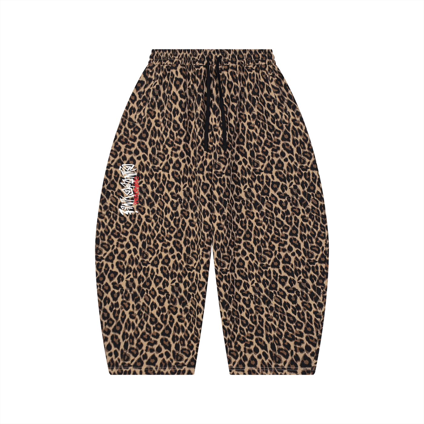 Graffiti - Unisex Leopard Barrel Leg Sweatpants