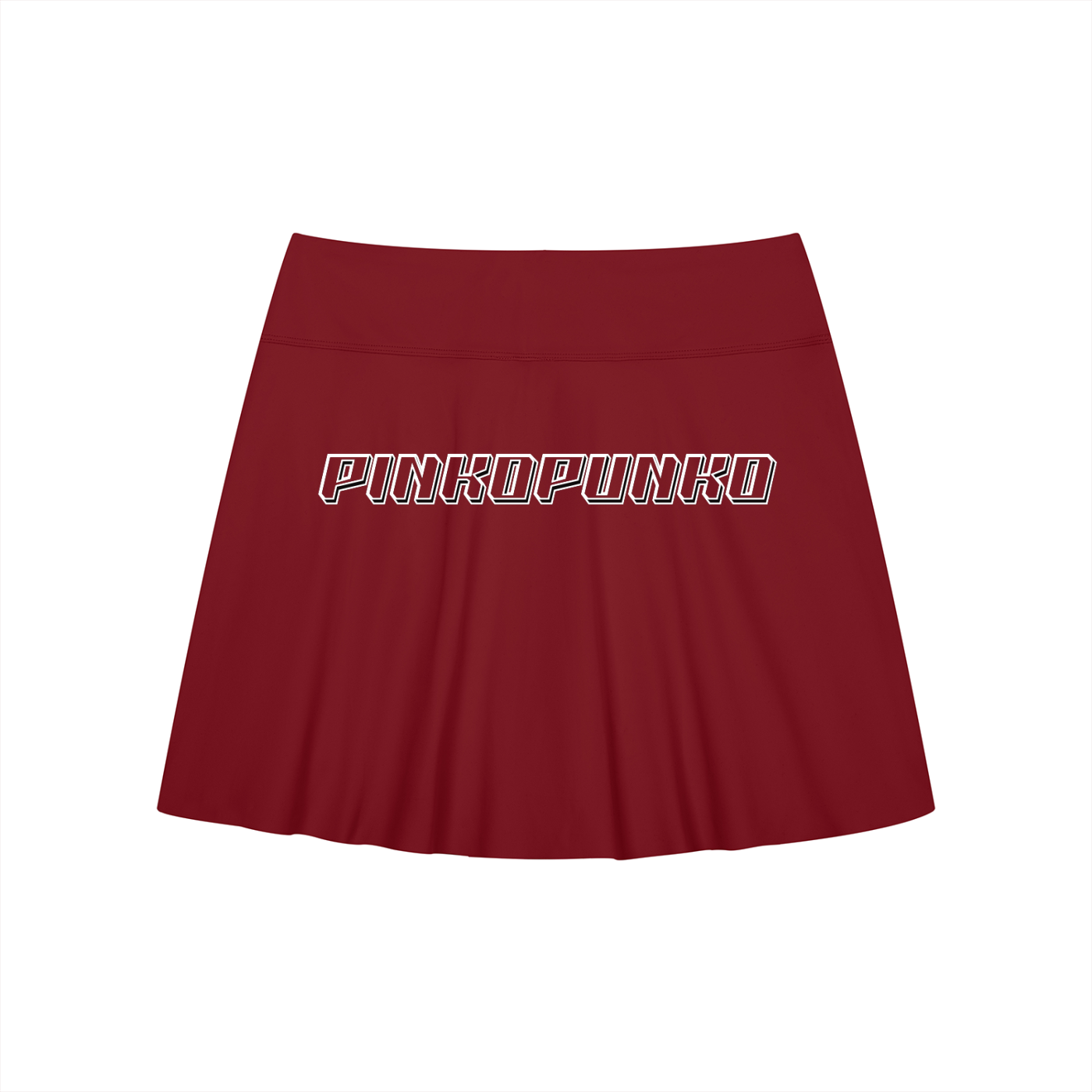 26A-Line Contrast Panel Slit Skort
