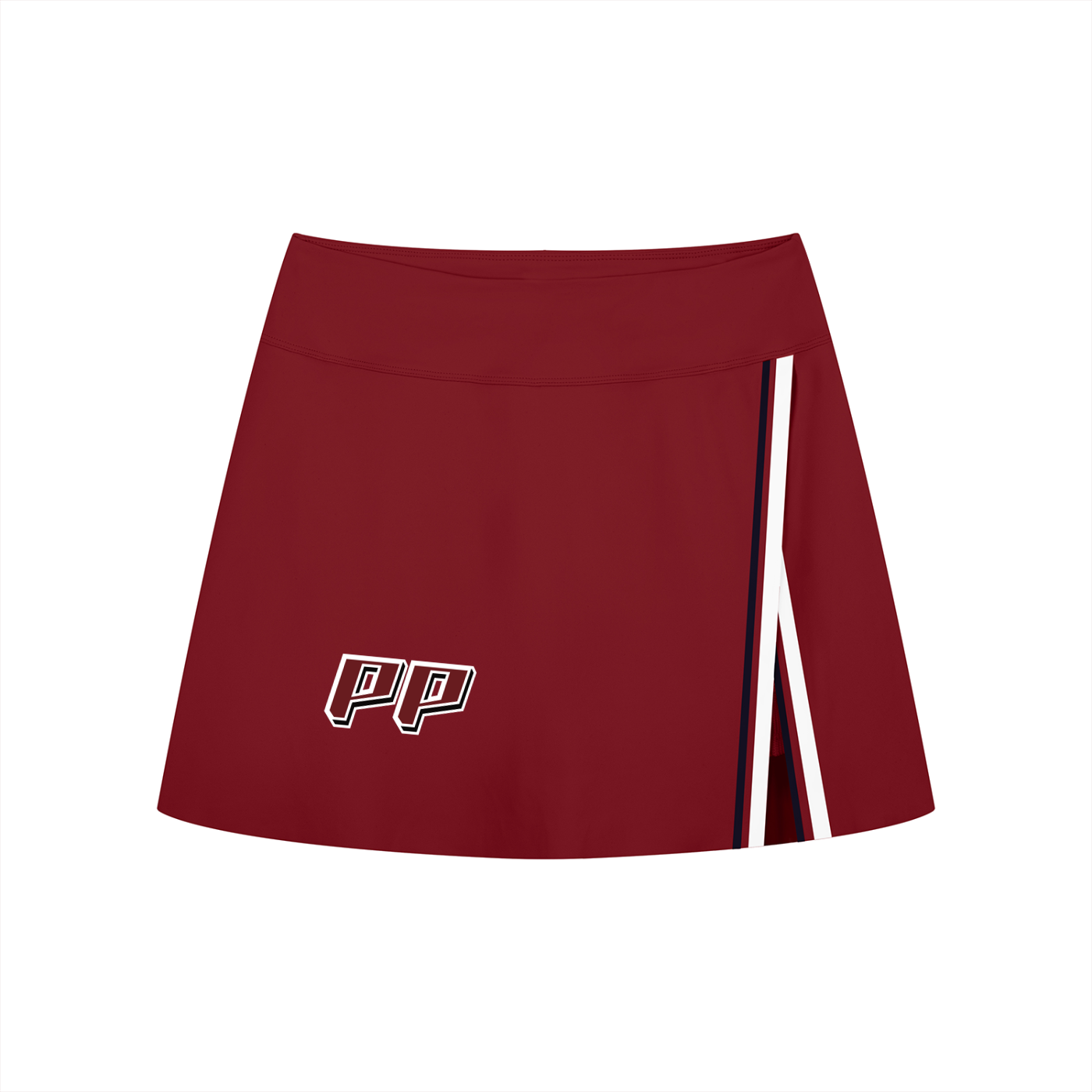 26A-Line Contrast Panel Slit Skort