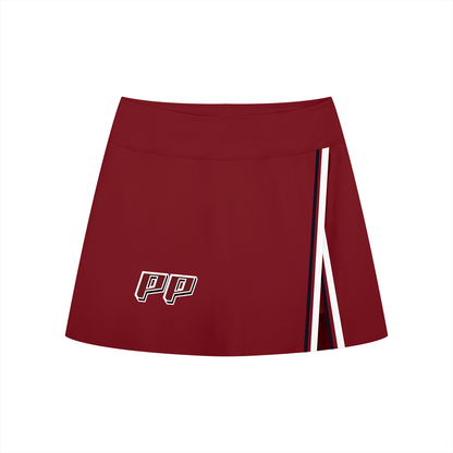 26A-Line Contrast Panel Slit Skort