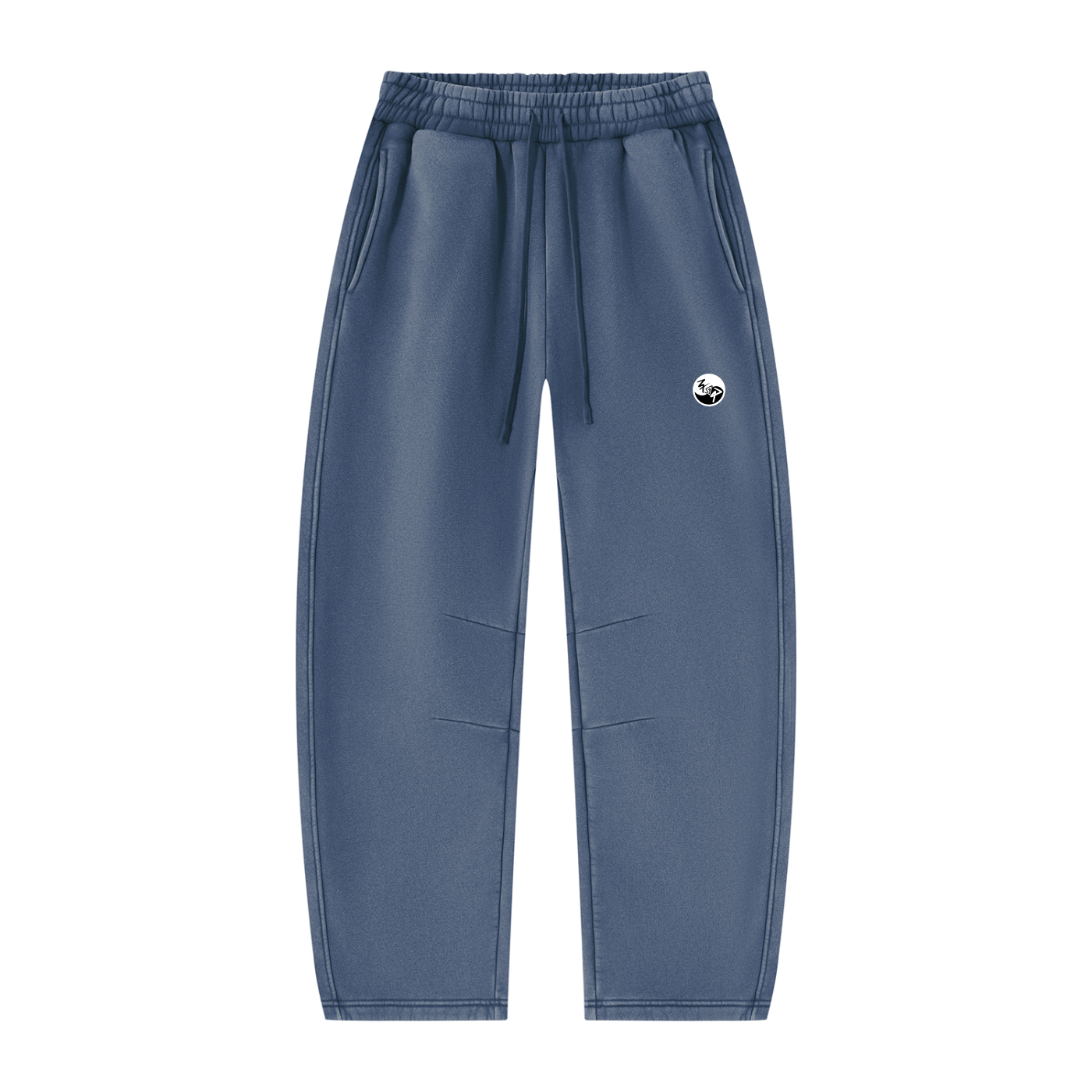 Pin and Pang - Unisex Vintage Wash Barrel Leg Fleece Sweatpants