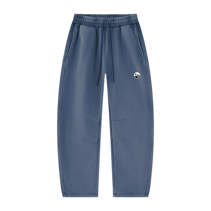 Pin and Pang - Unisex Vintage Wash Barrel Leg Fleece Sweatpants