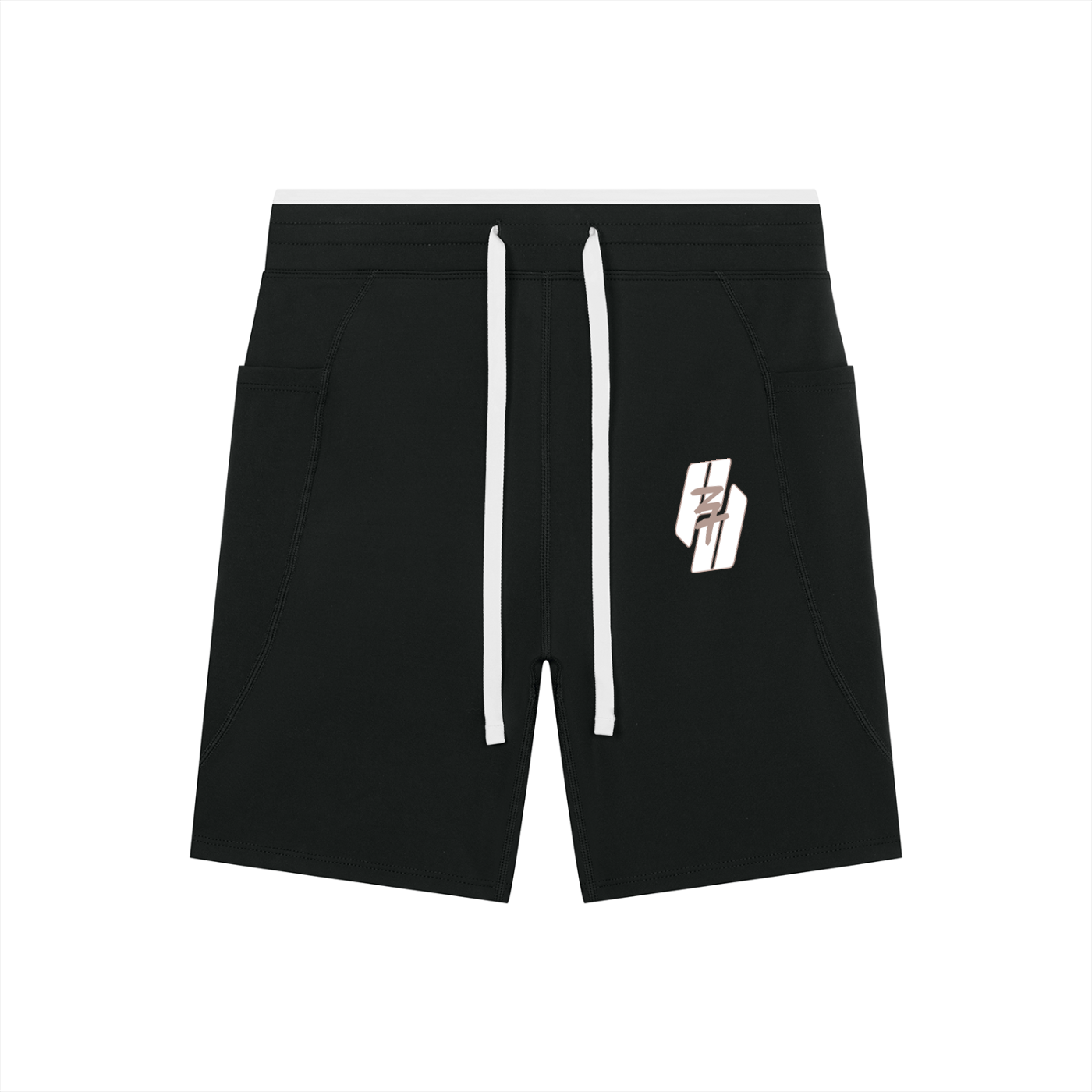 26 Essential - Drawstring High Rise Color Block Legging Shorts