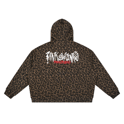 Graffiti - Unisex Leopard Full Zip Hoodie