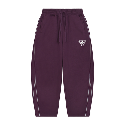 Iconic - Unisex Piping Fleece Barrel Leg Sweatpants